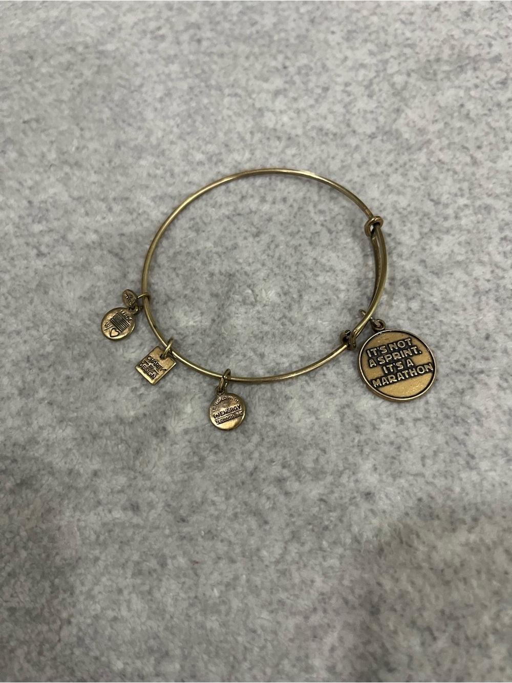 Alex and‎ Ani It's Not a Sprint It's a Marathon Motivational Gold Bracelet 2013